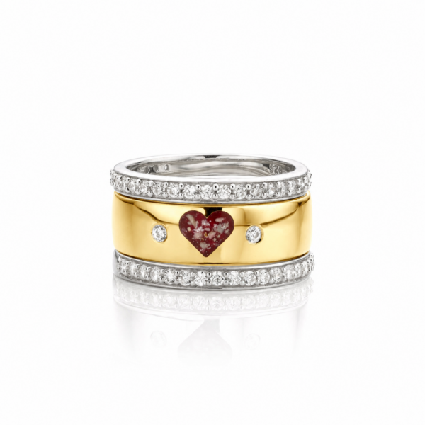 Ring met as of haar goud 14kt